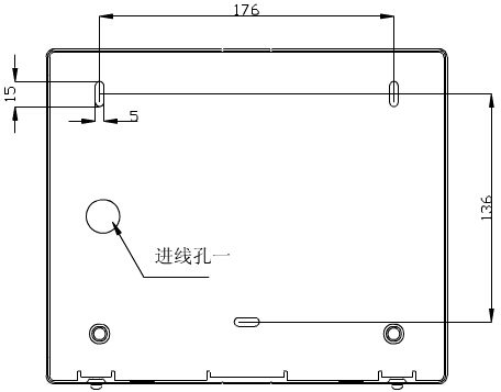 轉(zhuǎn)換開關(guān)采用壁掛式安裝，安裝孔位置和安裝孔距